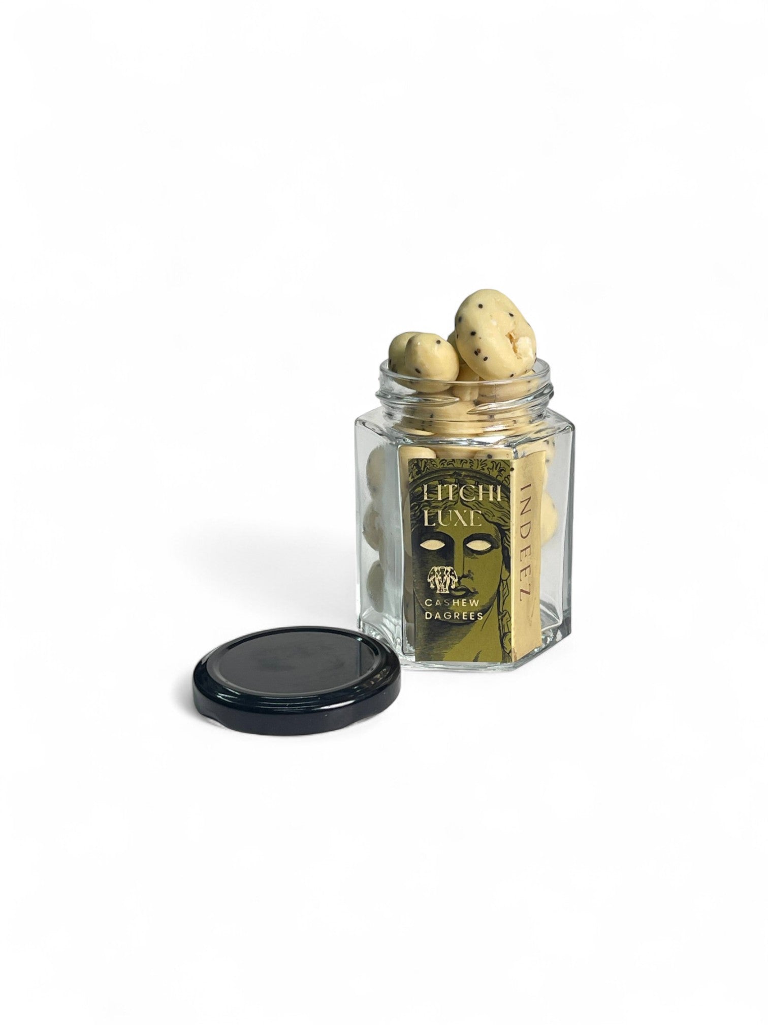 Litchi Luxe Cashew Dragees (Litchi Chia Cashew White Chocolate)